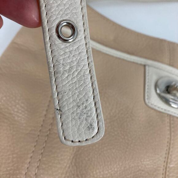 COACH F19265 NWT TAN, CREAM PEBBLED LEATHER CROSSBODY BAG - Picture 6 of 14